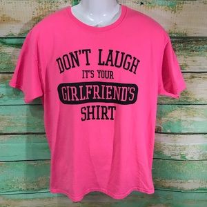 Pink Men’s Graphic humorous T-shirt Girlfriend